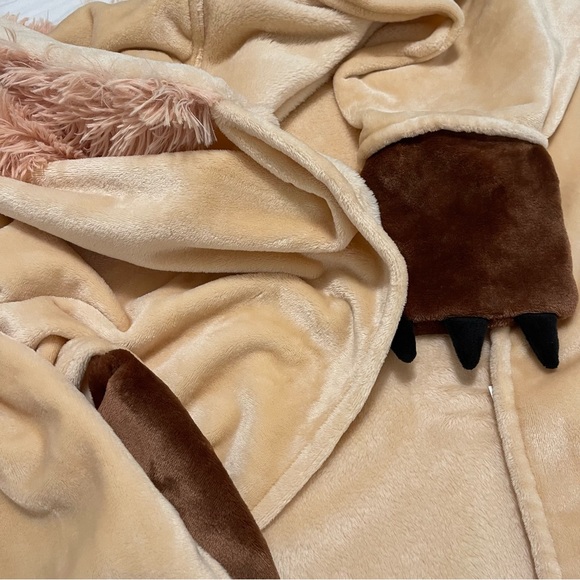 Brand New Sloth Blanket Fuzzy Soft Warm Wearable Hooded Blanket - Picture 9 of 12